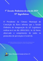 Sessão Ordinária de inauguração da 19ª Legislatura